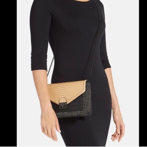 Loeffler Randall Handbags - Loeffler Randall rider lock chain contrasting pattern snake